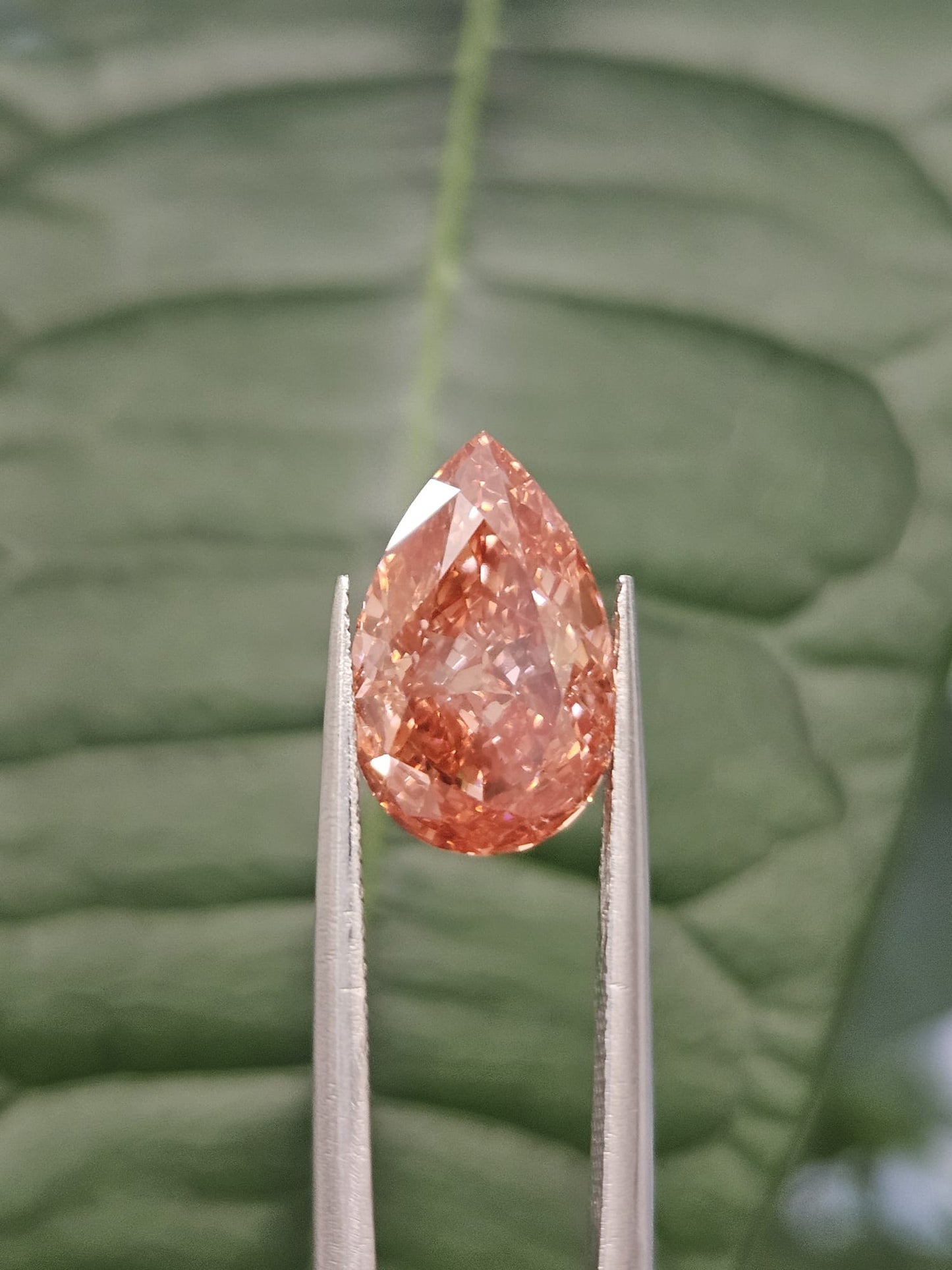 IGI 3.57CT PEAR FANCY VIVID PINK VS1