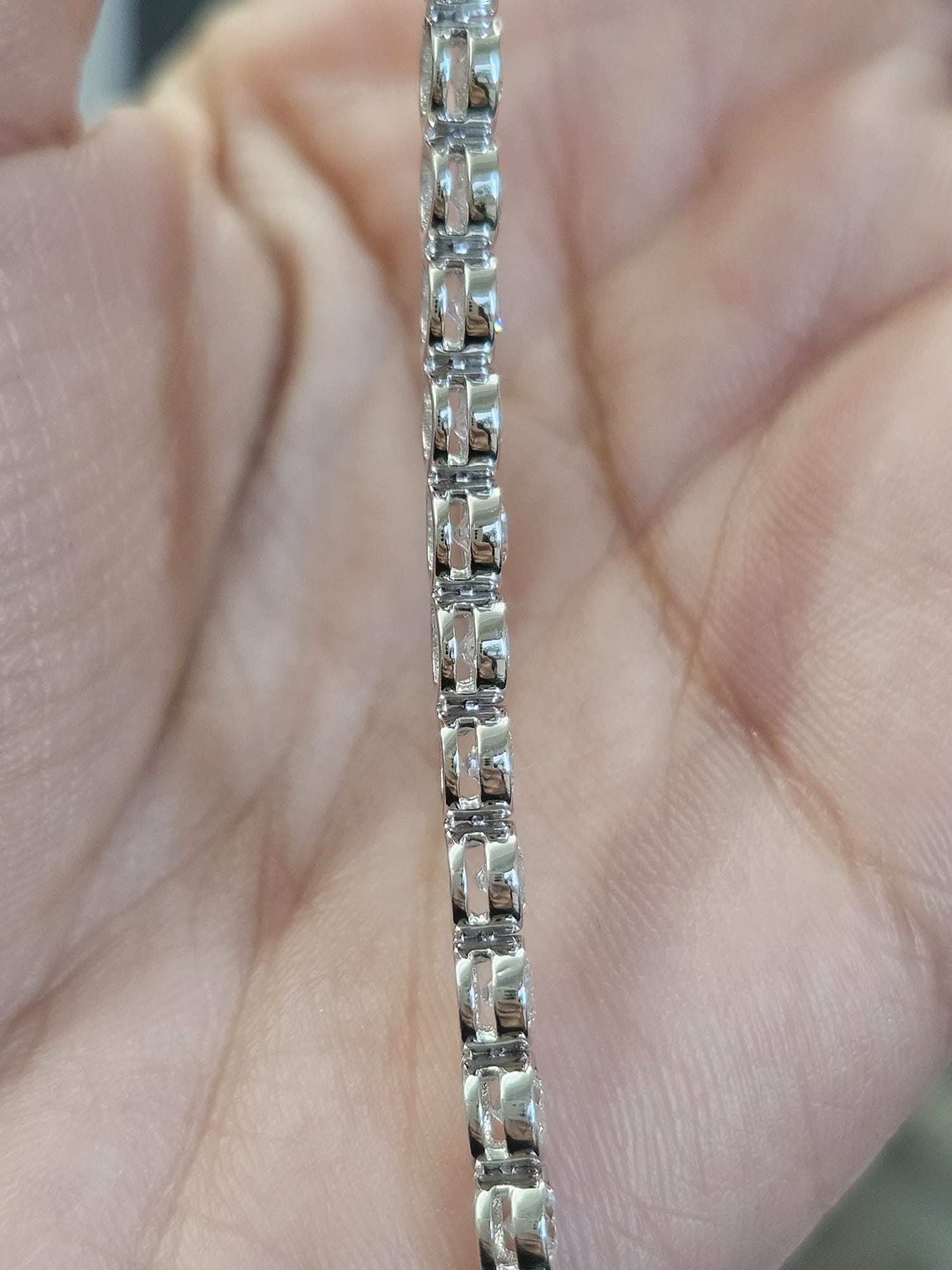 5.47cttw White Gold Bezel set Lab Diamond 6.75" Tennis Bracelet