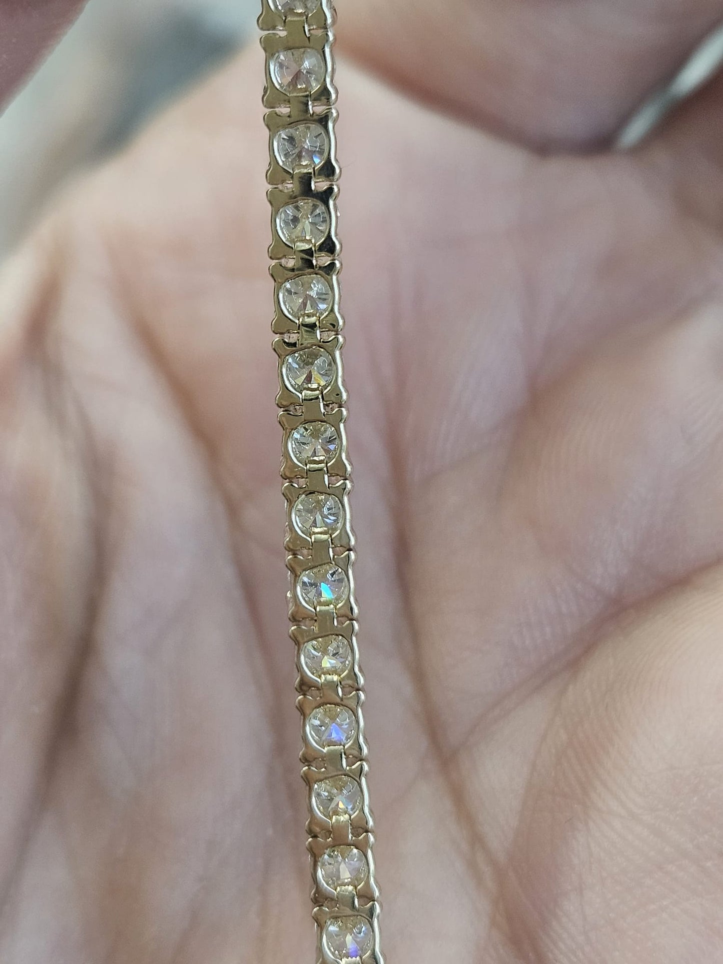 4.53cttw Yellow Gold Lab Diamond 7" Tennis Bracelet