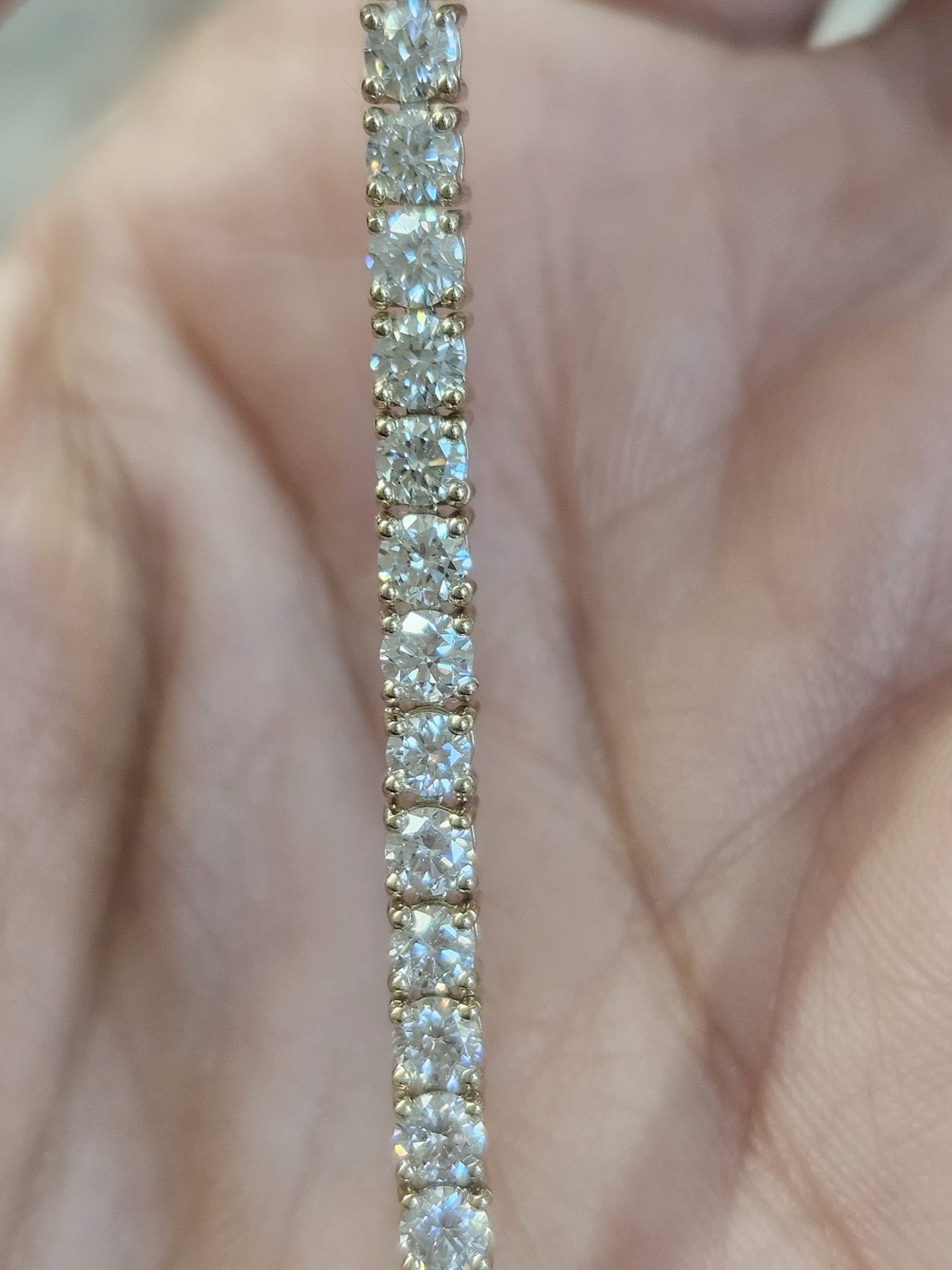 4.53cttw Yellow Gold Lab Diamond 7" Tennis Bracelet
