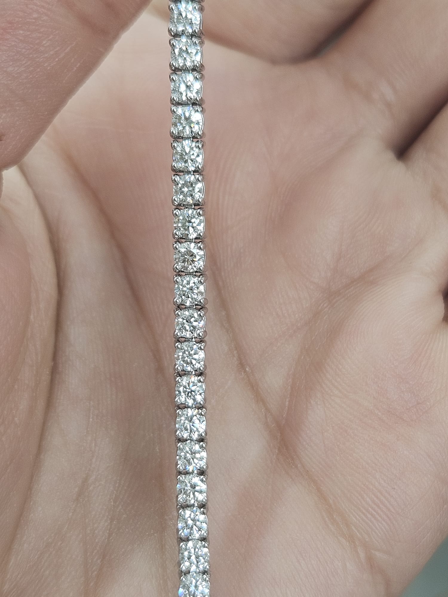 4.07cttw White Gold Lab Diamond 7" Tennis Bracelet