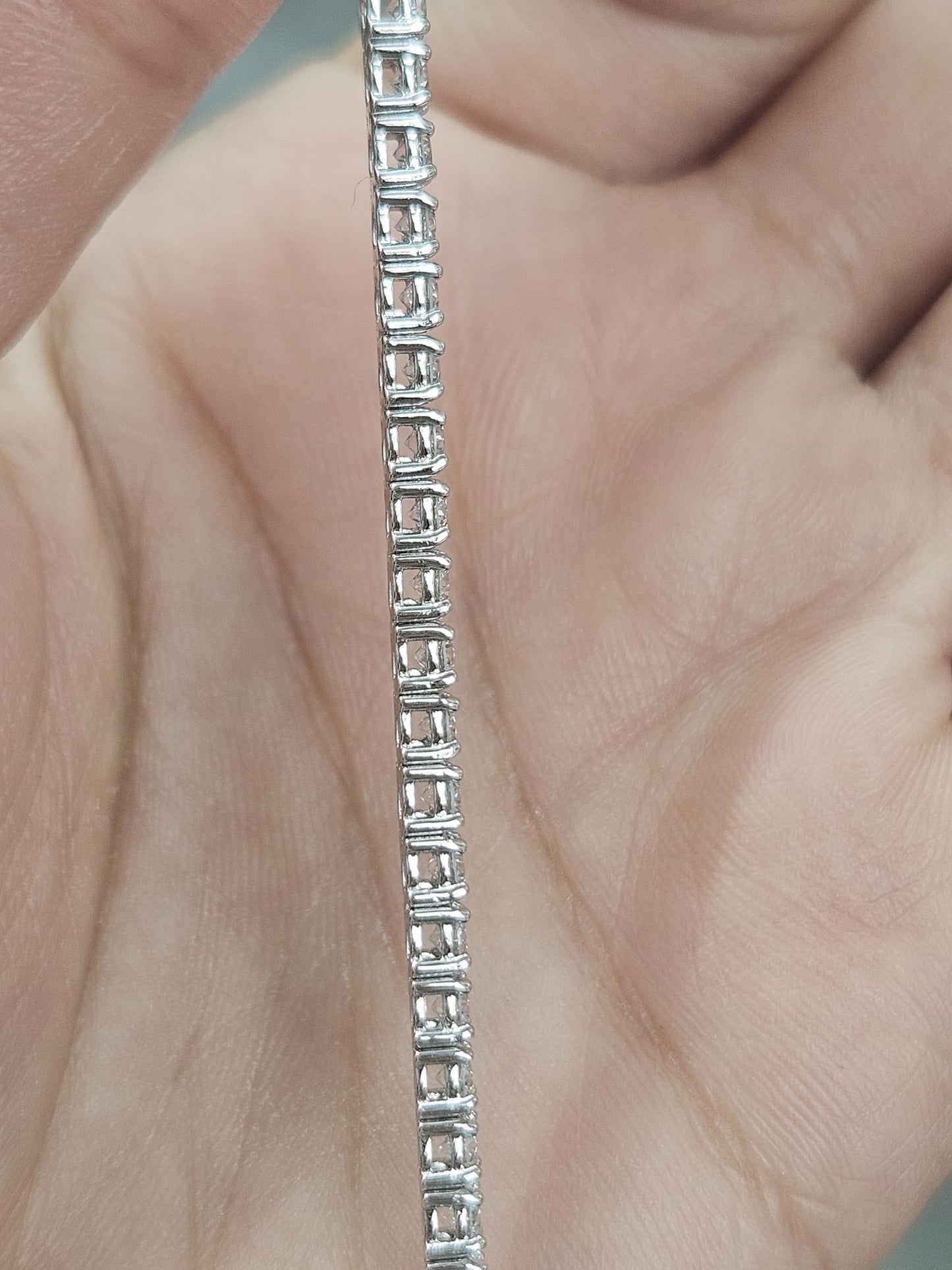 4.07cttw White Gold Lab Diamond 7" Tennis Bracelet