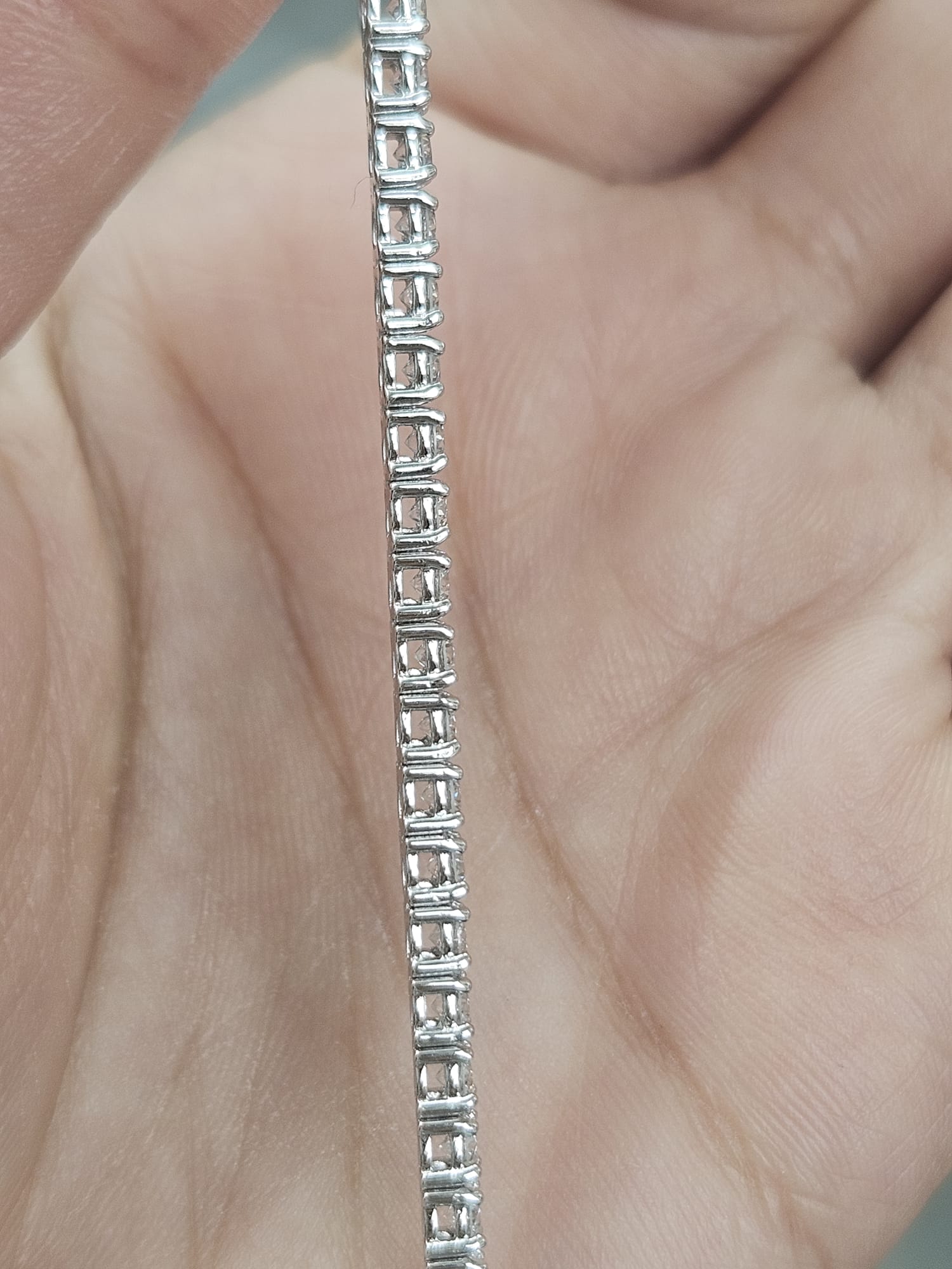 4.07cttw White Gold Lab Diamond 7" Tennis Bracelet