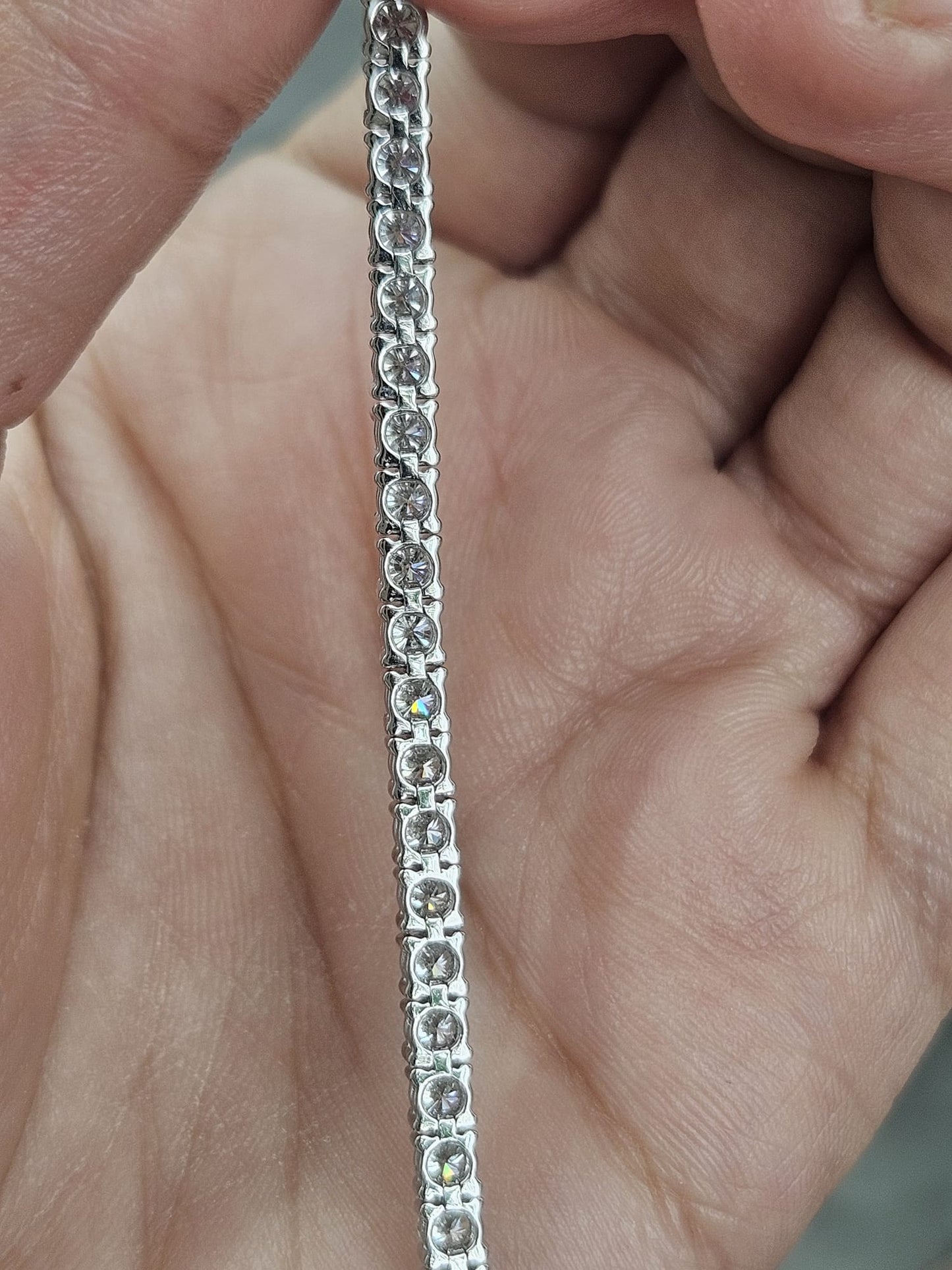 4.07cttw White Gold Lab Diamond 7" Tennis Bracelet