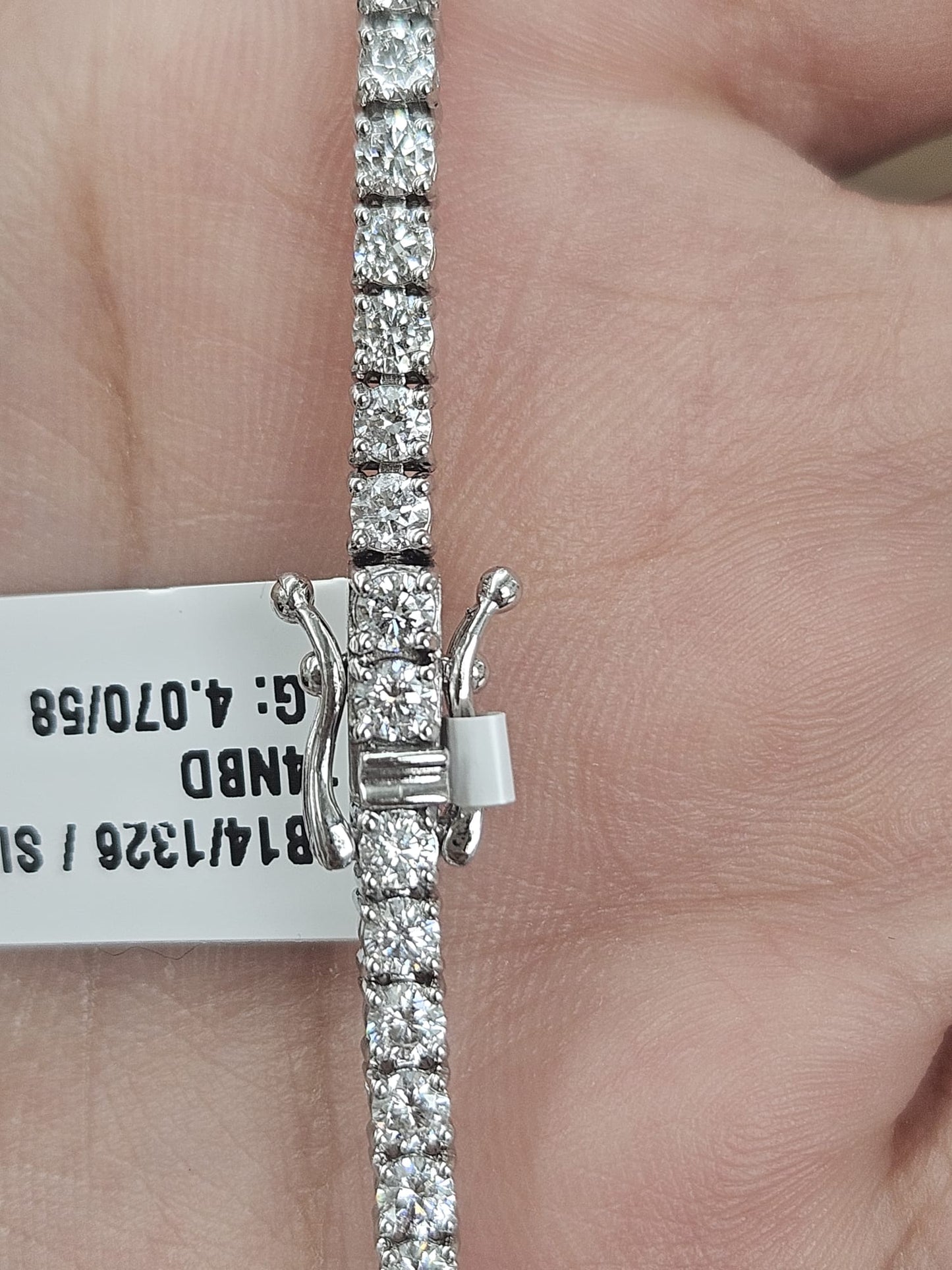 4.07cttw White Gold Lab Diamond 7" Tennis Bracelet