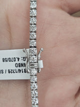 4.07cttw White Gold Lab Diamond 7" Tennis Bracelet