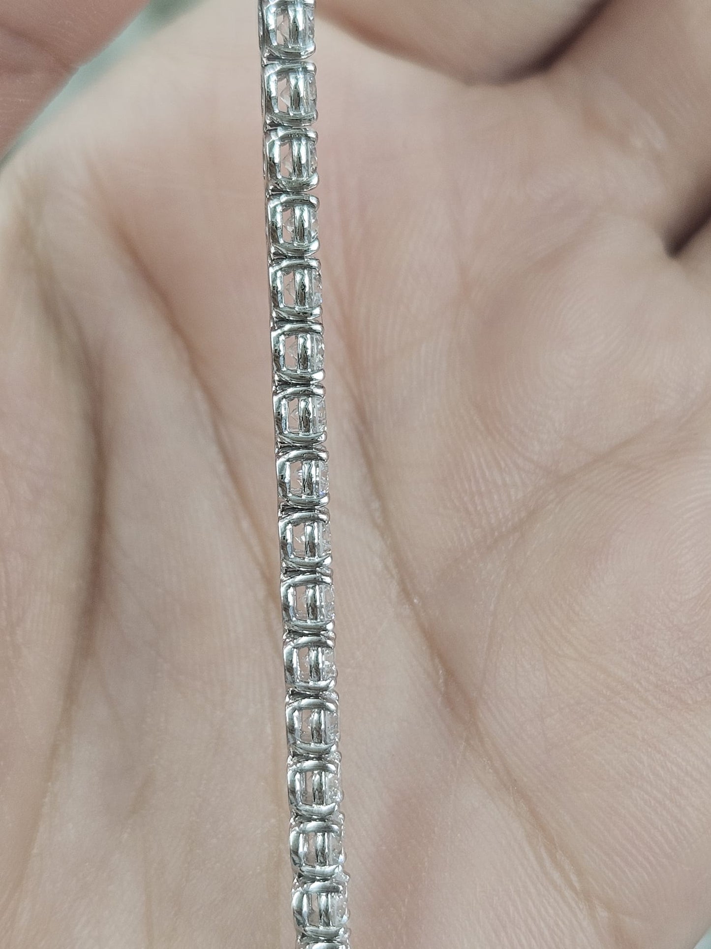 6.01cttw White Gold Lab Diamond 7" Tennis Bracelet
