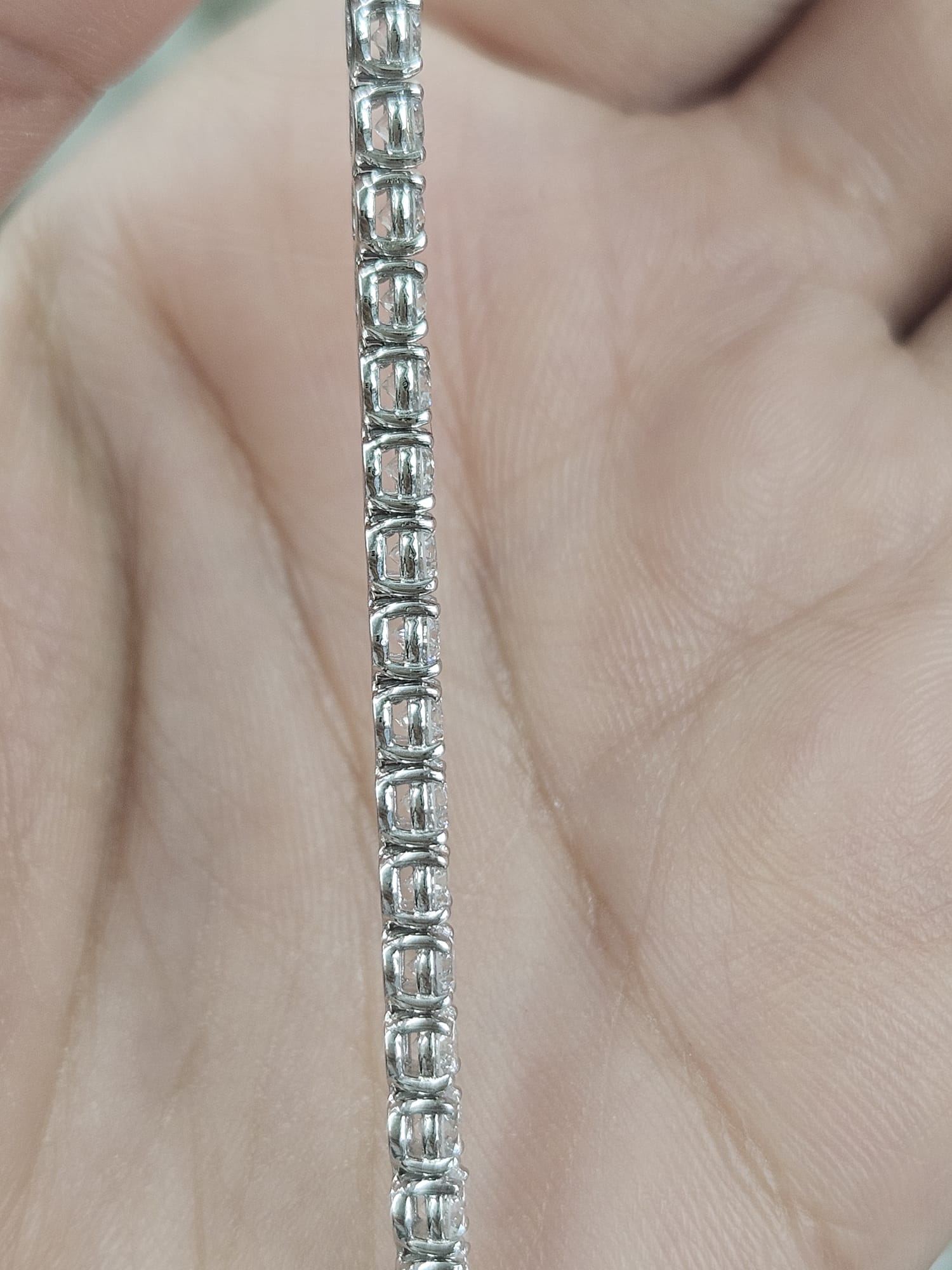 6.01cttw White Gold Lab Diamond 7" Tennis Bracelet