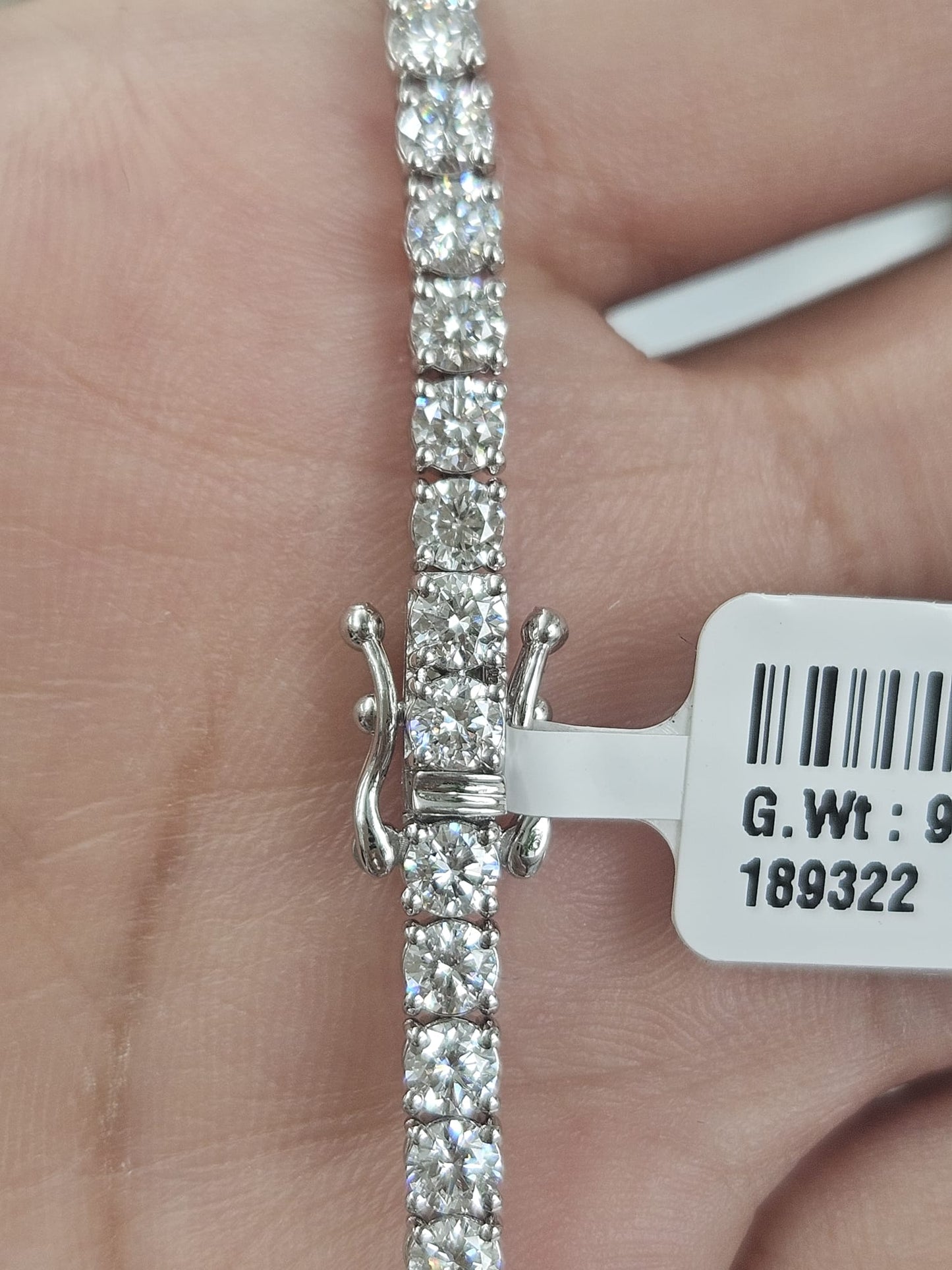6.01cttw White Gold Lab Diamond 7" Tennis Bracelet