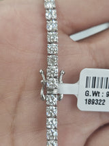 6.01cttw White Gold Lab Diamond 7" Tennis Bracelet