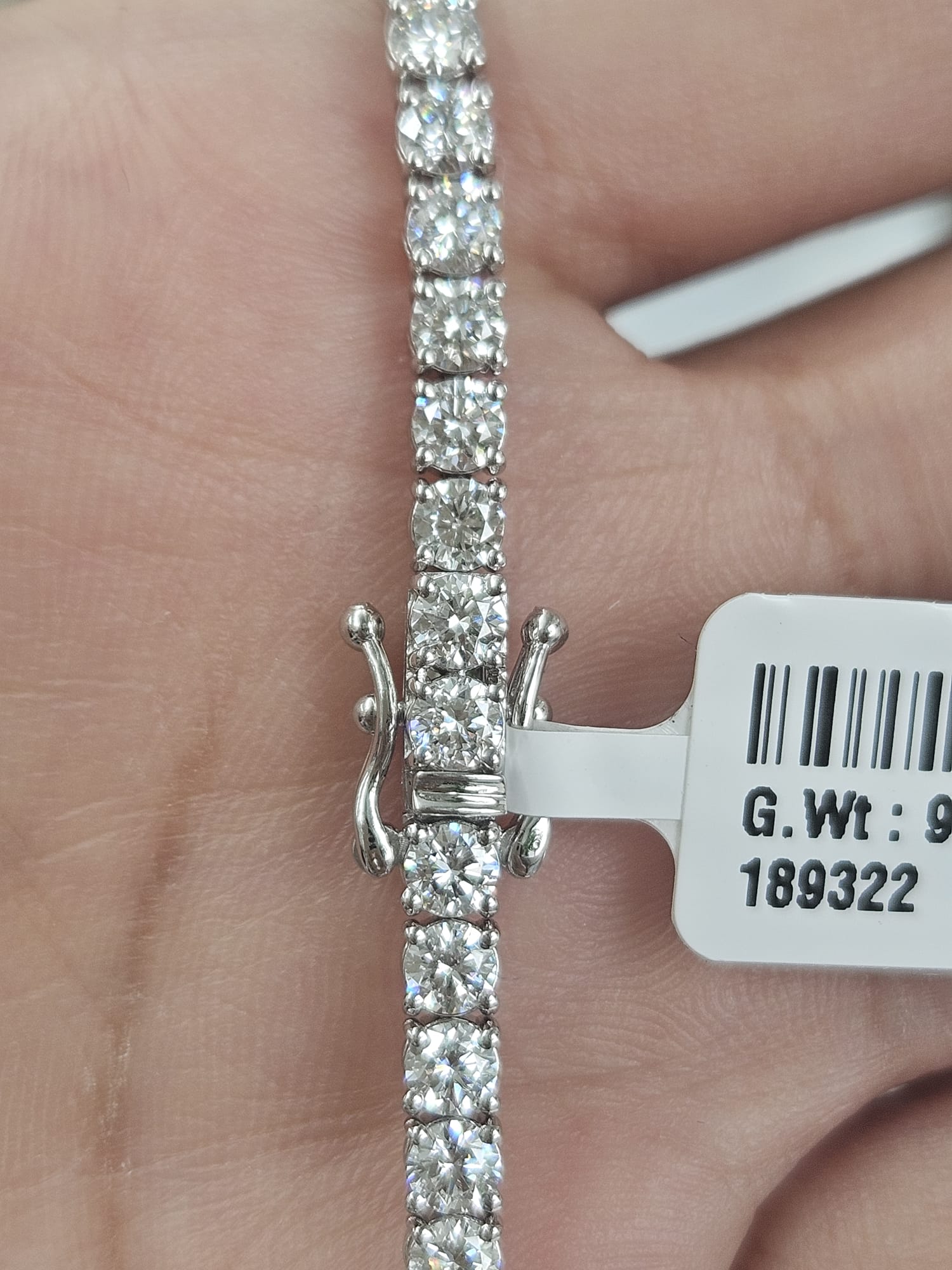 6.01cttw White Gold Lab Diamond 7" Tennis Bracelet