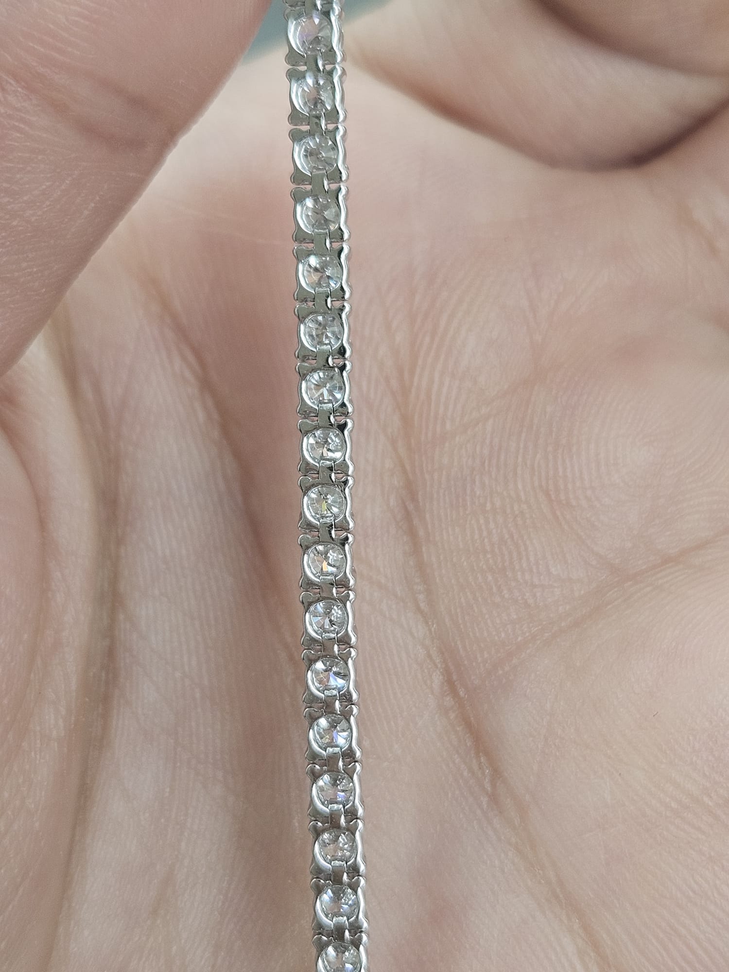 4.04cttw White Gold Lab Diamond 7" Tennis Bracelet