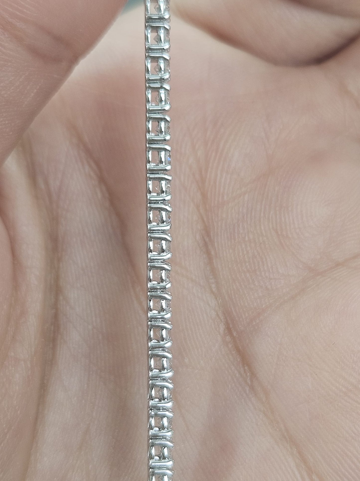 4.04cttw White Gold Lab Diamond 7" Tennis Bracelet