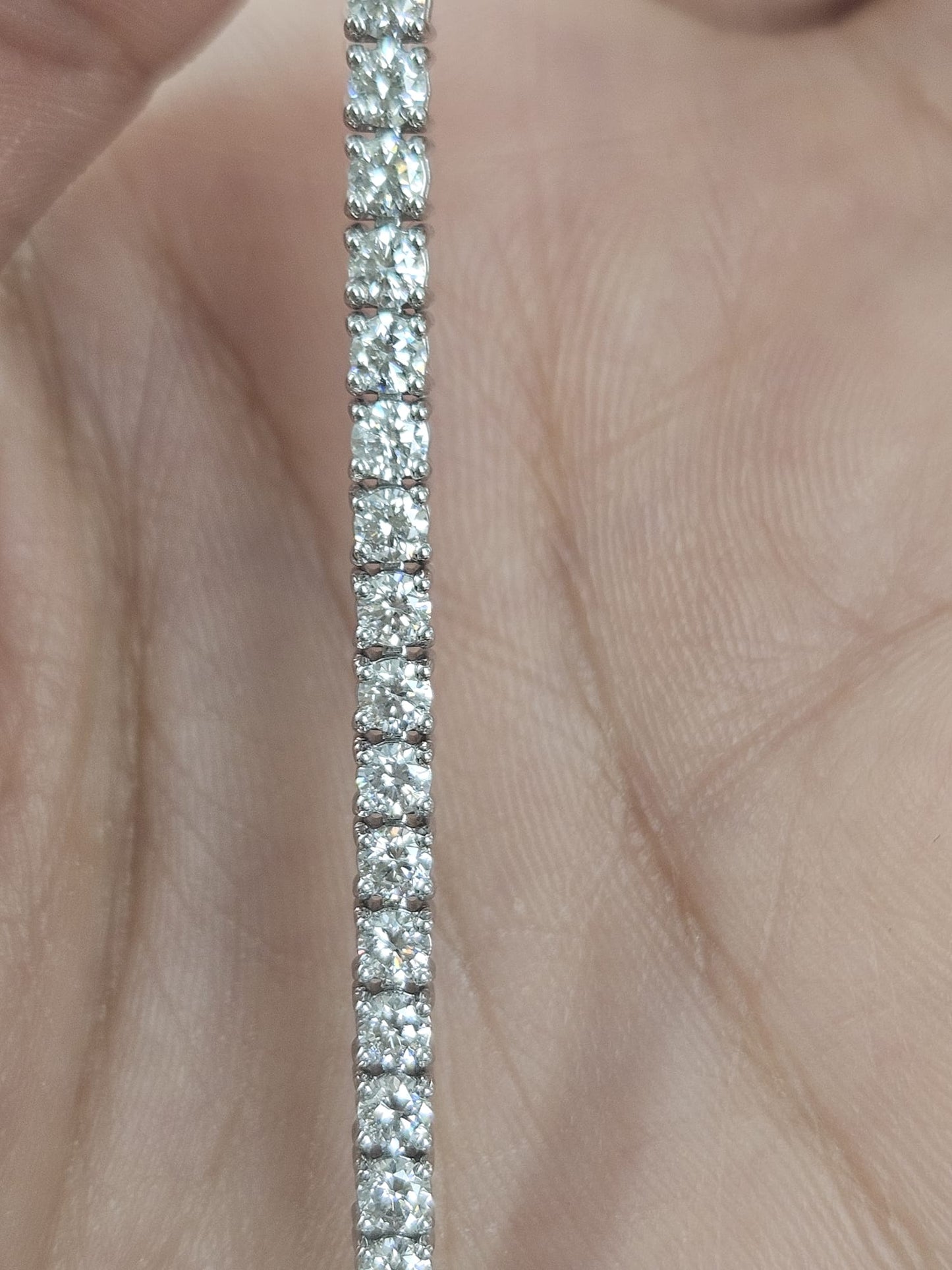 4.04cttw White Gold Lab Diamond 7" Tennis Bracelet