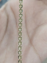4.34cttw Yellow Gold 3 prongs Lab Diamond 7" Tennis Bracelet