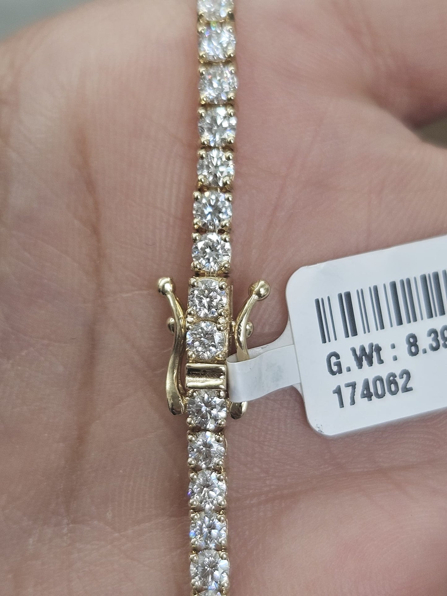4.54cttw Yellow Gold Lab Diamond 7" Tennis Bracelet