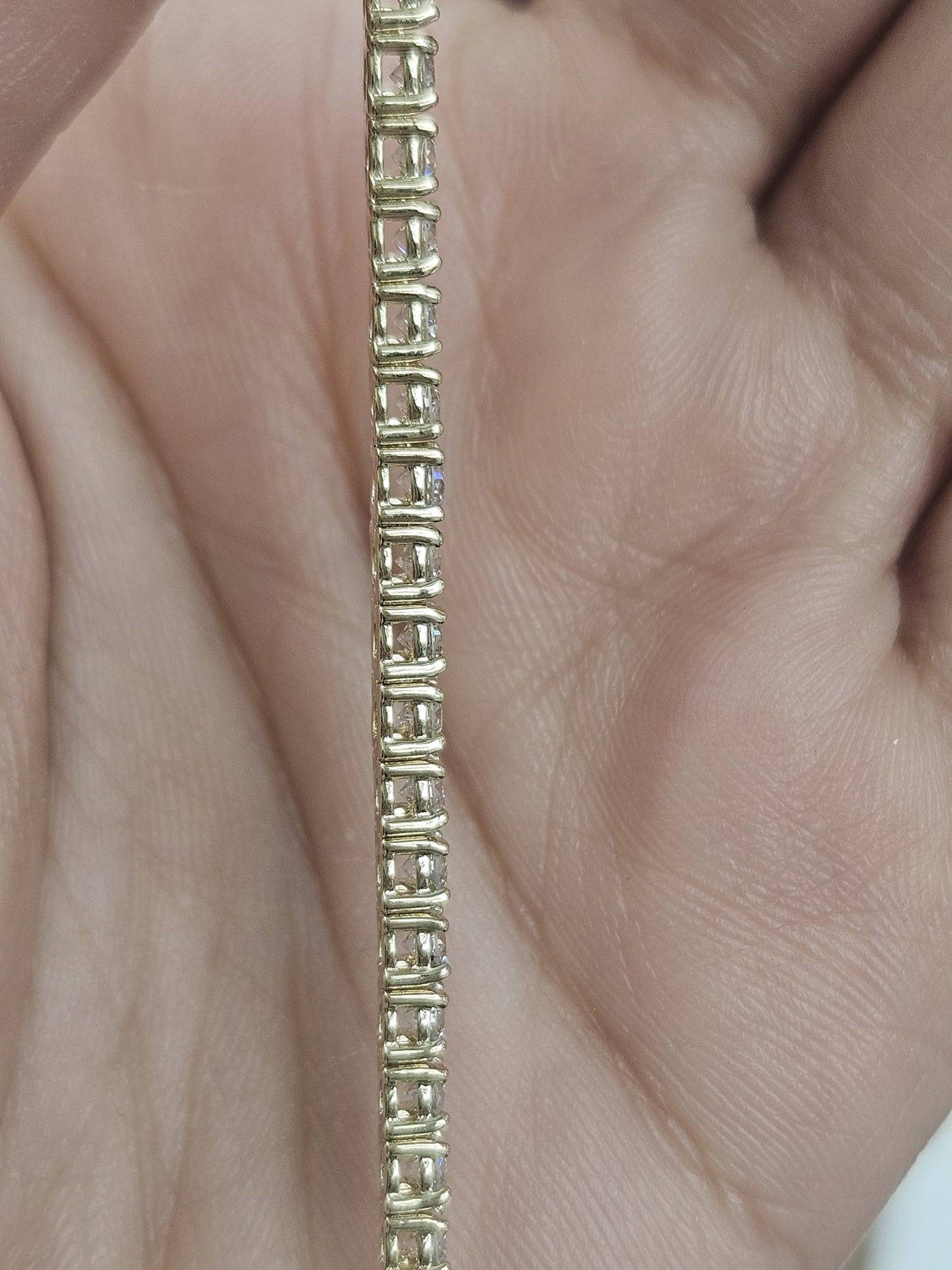 4.54cttw Yellow Gold Lab Diamond 7" Tennis Bracelet