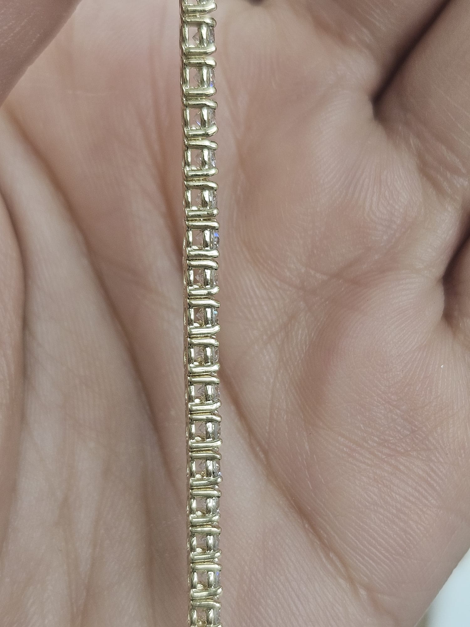 4.54cttw Yellow Gold Lab Diamond 7" Tennis Bracelet