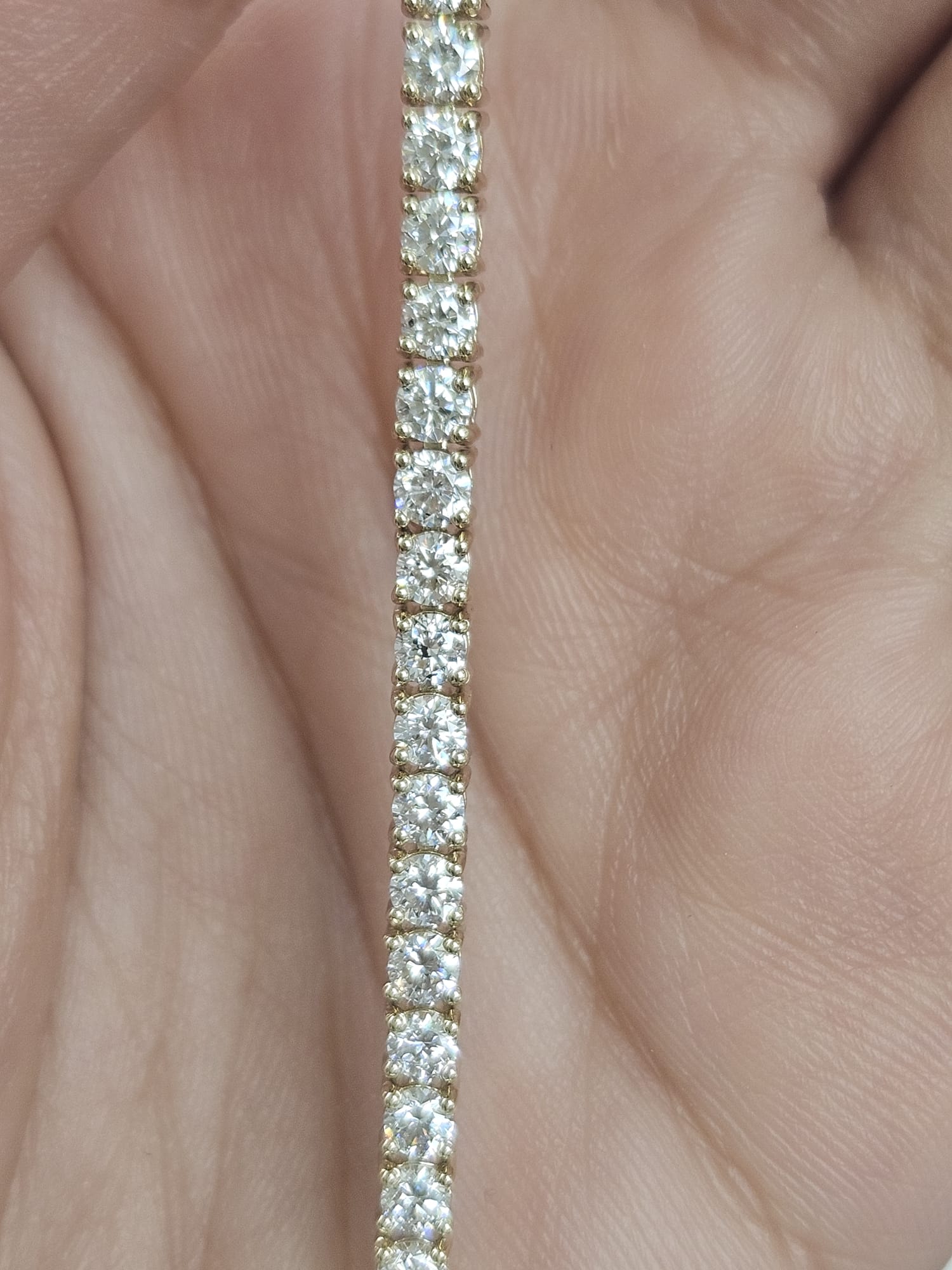 4.54cttw Yellow Gold Lab Diamond 7" Tennis Bracelet