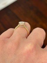 Yellow Gold Oval Lab Diamond Ring