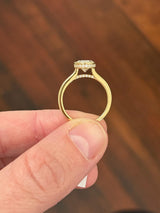 Yellow Gold Oval Lab Diamond Ring
