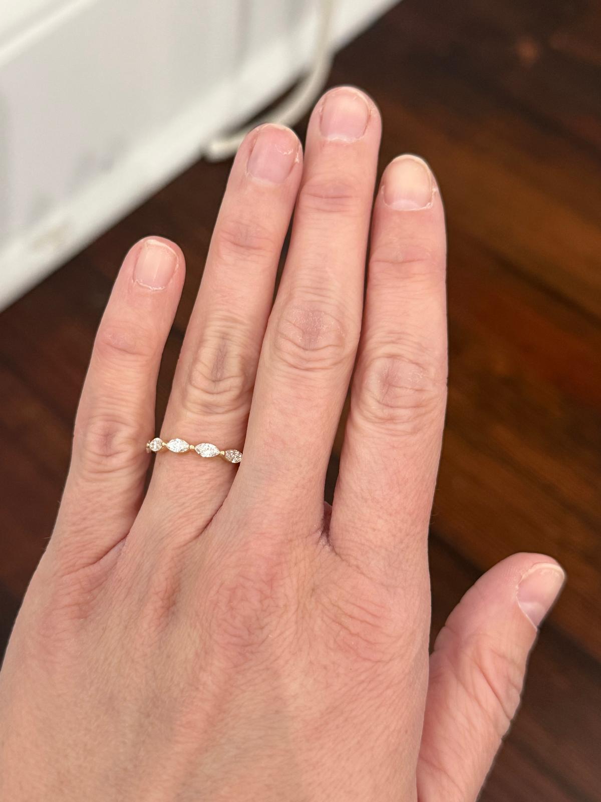 0.89cttw Marquise Lab Diamond Band