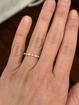 0.46ct White Gold Marquise & Round Lab Diamond Band