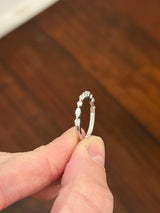 0.46ct White Gold Marquise & Round Lab Diamond Band