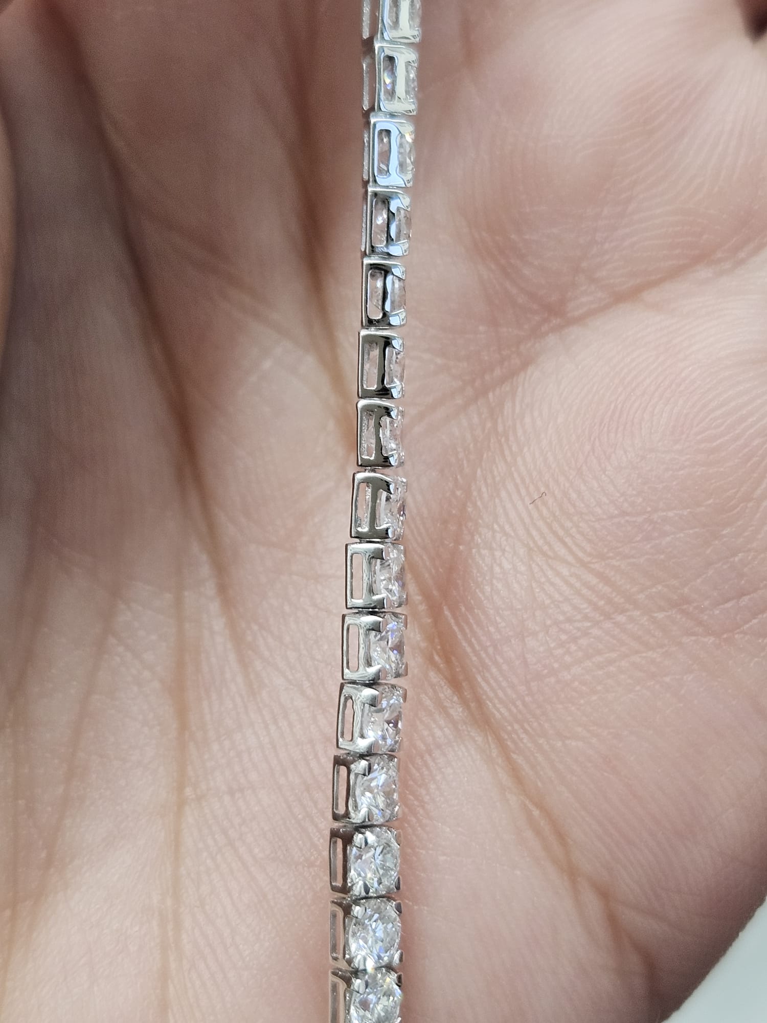 4.95 ct More Flexible Low setting 7 Inches Tennis Bracelet