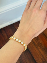 Yellow Gold 25.56ct Lab Diamond Bracelet