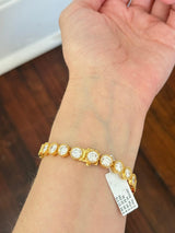 Yellow Gold 25.56ct Lab Diamond Bracelet