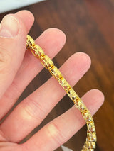 Yellow Gold 25.56ct Lab Diamond Bracelet