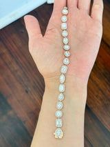 Rose Gold Multi Shaped Lab Diamond 7.2" Bracelet
