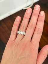 White Gold 8.09ct Pear Shape Lab Diamond Eternity Band