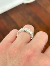 White Gold 8.09ct Pear Shape Lab Diamond Eternity Band