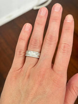 White Gold 4.45ct Baguette & Round Lab Diamond Eternity Band