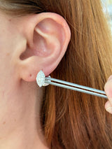 White Gold 3.04ct Marquise Lab Diamond Studs