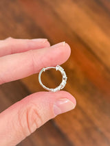 White Gold Multi Shape Lab Diamond Hoops