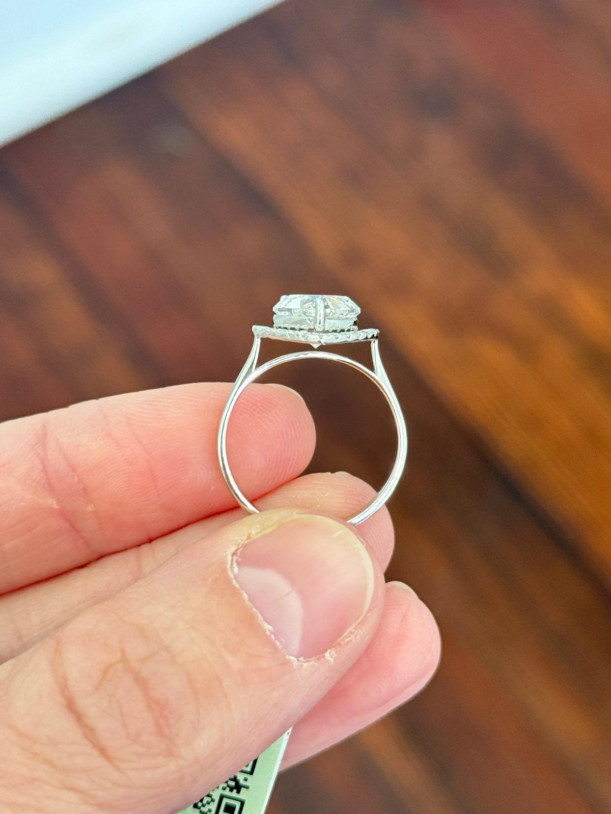 White Gold Heart Shape & Round Lab Diamond Ring