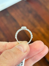 White Gold Radiant & Round Lab Diamond Ring