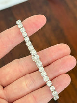 White Gold 15.26ct Lab Diamond 7" Tennis Bracelet