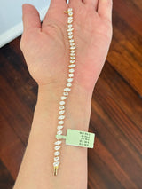 Yellow Gold 9.4ct Multi Shape Lab Diamond 7" Bracelet