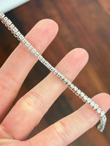 White Gold 7.3ct Pear Shape Lab Diamond 7.2" Bracelet