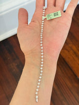 White Gold 2.92ct Multi Shape Lab Diamond 7" Bracelet