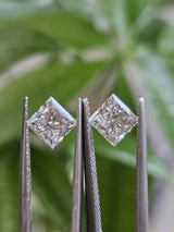 IGI 1.02CT + 1.02CT PRINCESS PAIR D VS1