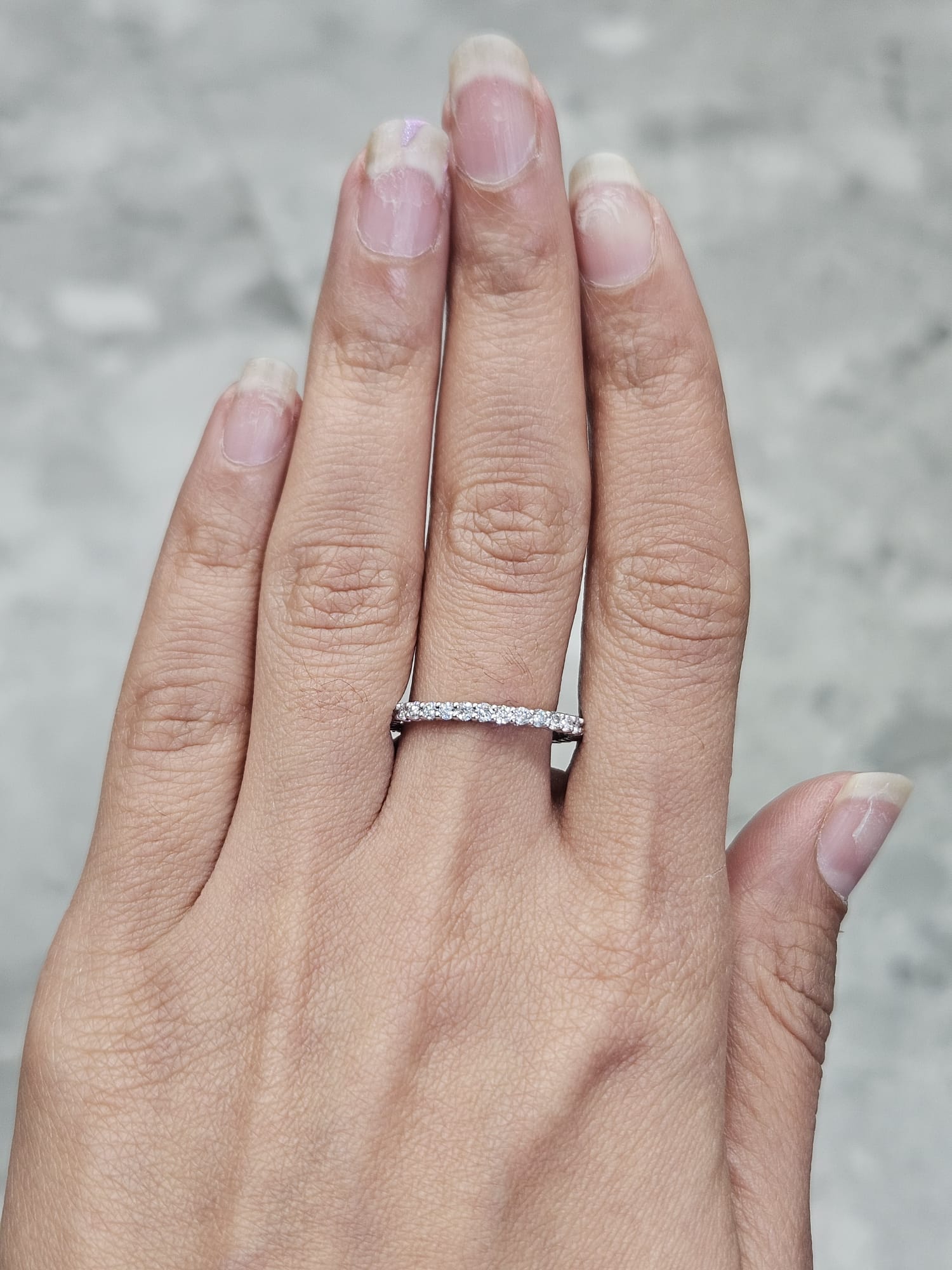 White Gold Round Lab Diamond Eternity Band