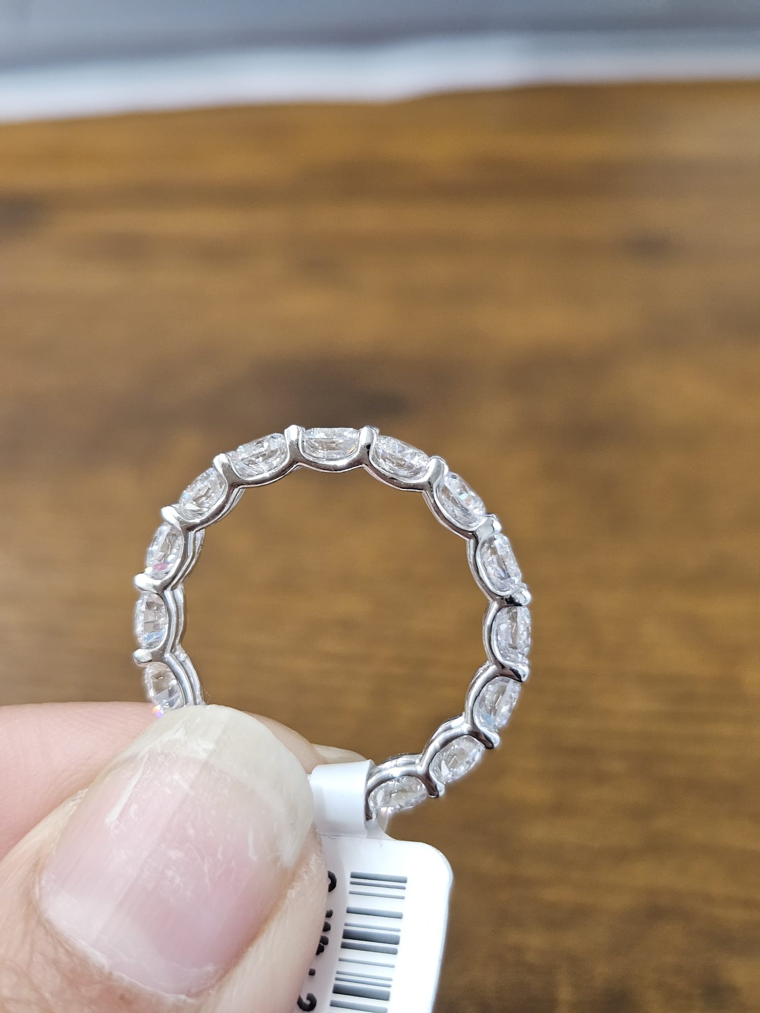 IGI White Gold Round Lab Diamond Eternity Band