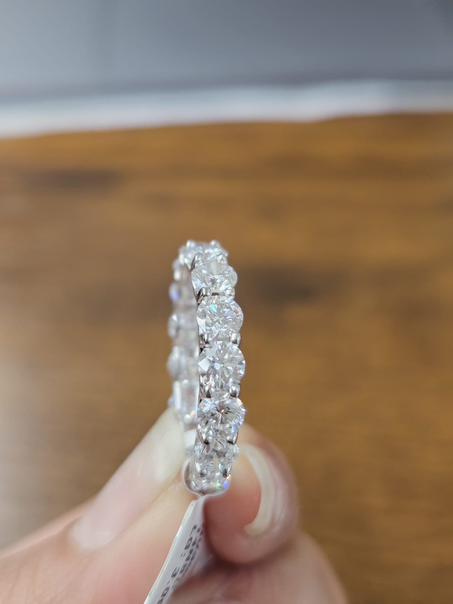 IGI White Gold Round Lab Diamond Eternity Band