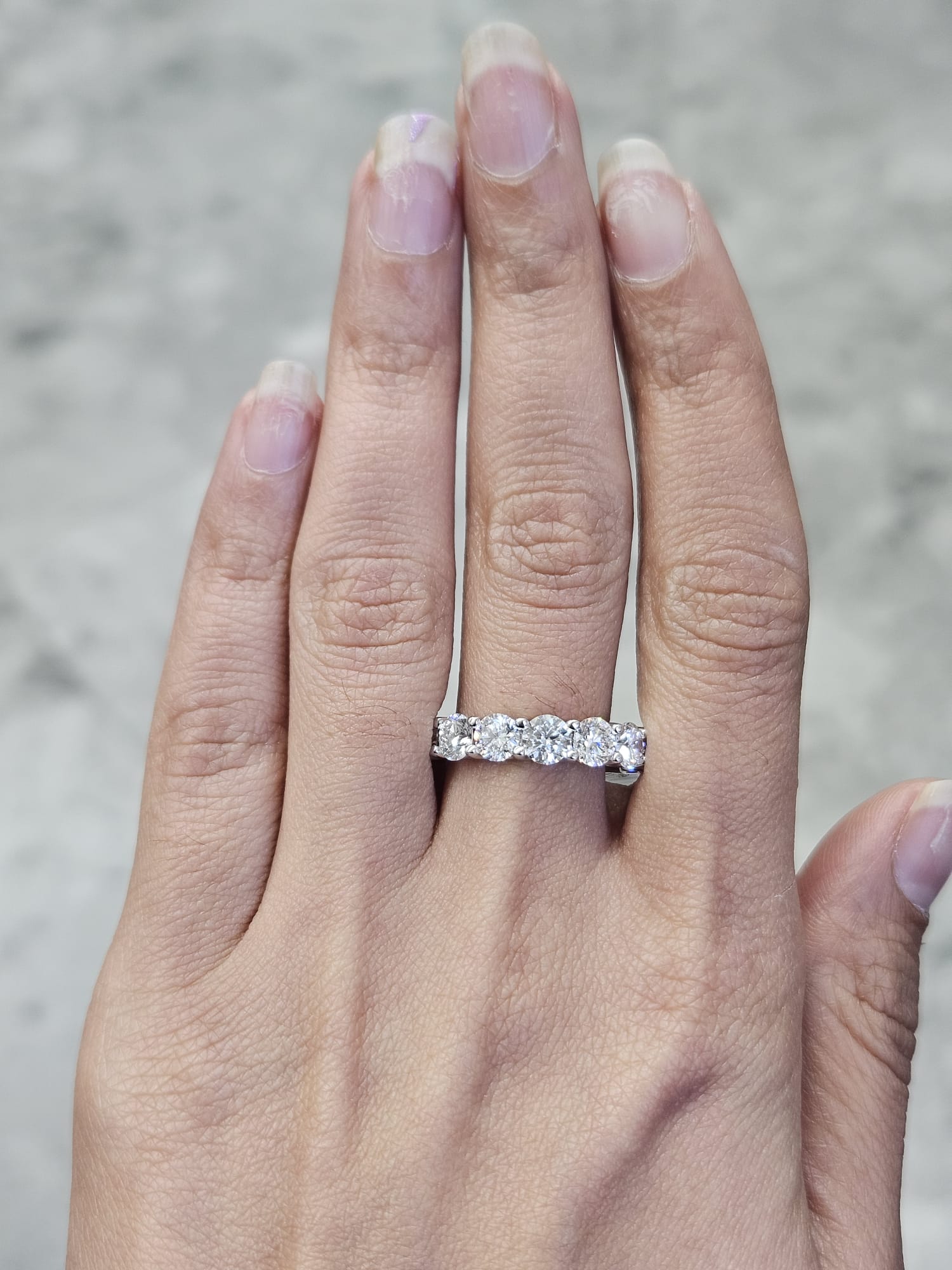 IGI White Gold Round Lab Diamond Eternity Band