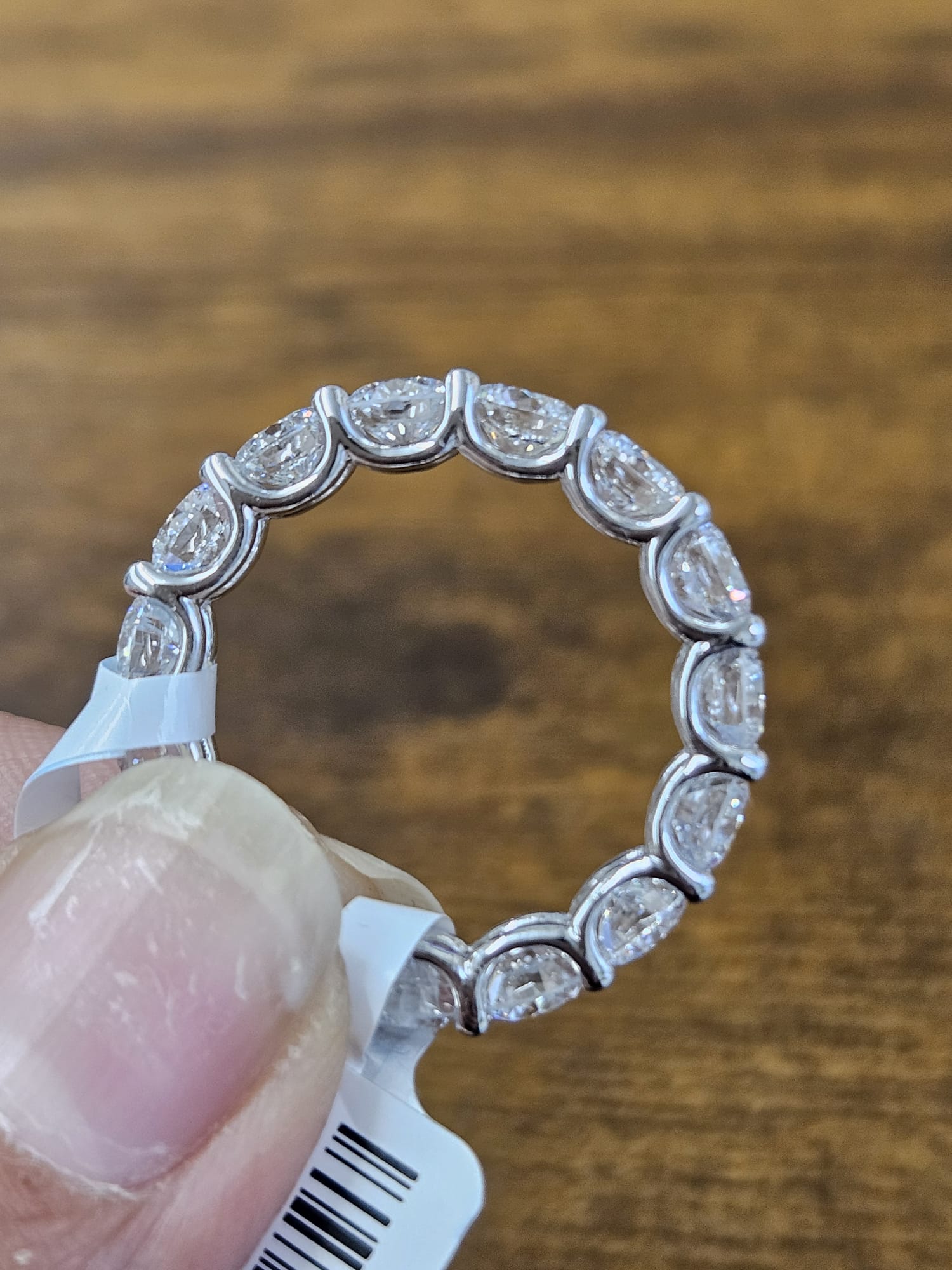 IGI White Gold Round Lab Diamond Eternity Band